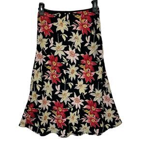 Loco Lindo Skirt Y2K Women Small Floral Midi Dark Cottage 90s Indie Boho Vintage